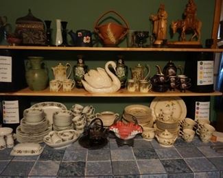 dishes, collectibles, Nativity,  Roseville and more