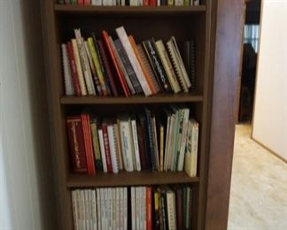 cookbooks, bookcase