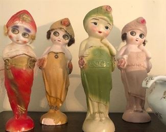 Chalkware Flapper dolls