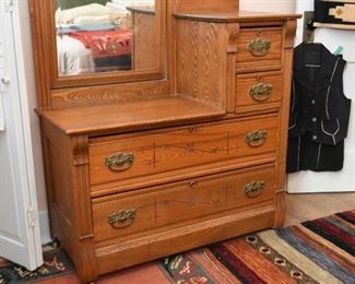 Antique Victorian Dressing Table / Chest / Dresser