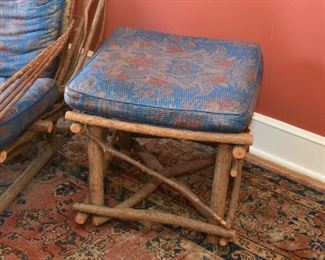 Bentwood / Twig Chair with Ottoman