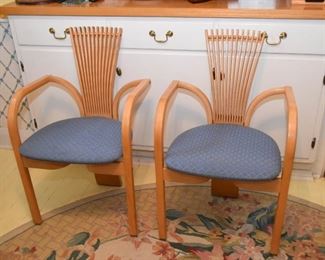Set of 6 Mod Dining Chairs (4 Side Chairs & 2 Captain's Chairs)