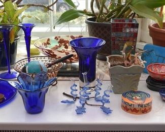 House Plants, Cobalt Blue Glassware, Vases & Planters