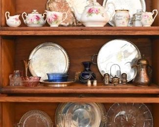 Silver Plate, Serving Pieces, Trays, Platter, Decanter, Etc.