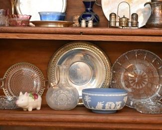Silver Plate, Glassware, Wedgwood