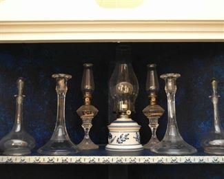 Ceramic Oil Lamp. Glass Bottles, Lanterns & Candlesticks