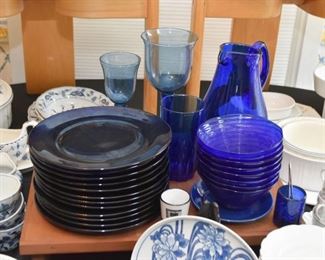 Cobalt Blue Glass Dinnerware / Dishes