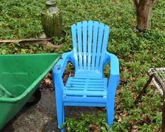 Pair of Plastic Children's Garden Chairs