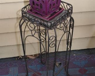 Metal Plant Stand & Orchid Pot