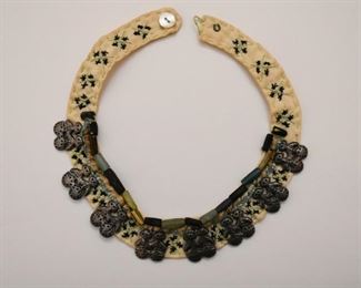 Embroidered Collar with Charms