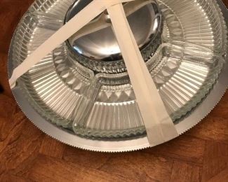 retro lazy susan relish / dip and chip 