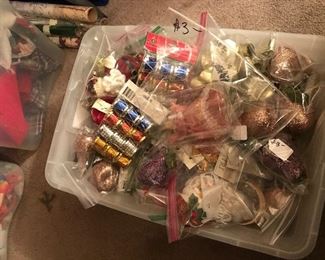 TONS OF VINTAGE CHRISTMAS 10-12 TUBS FULL
