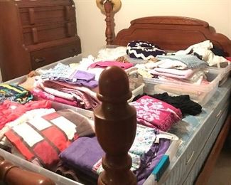 bed that matches the waterfall pieces; FULL OF LADIES ACCESSORIES