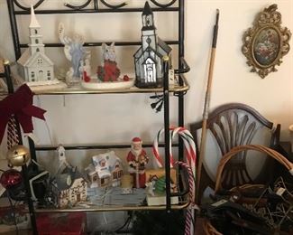 christmas houses including stained glass church 