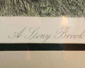 $95.00 Pair of hand colored engravings in gilt wood frames with double mats.