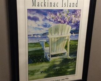 $65.00 Mackinac Island Lilac Festival Poster, 2005, framed and artist signed.
