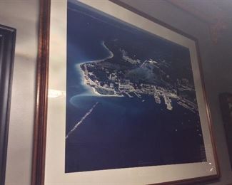 $85.00 Mackinac Island, custom framed and matted aerial photo 