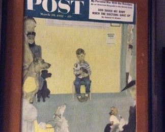 $25.00 "At the Vets," Norman Rockwell (1894-1978) picture based on the the Saturday Evening Post cover from March 29, 1952
