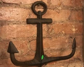 $15.00  Iron hook for the wall that looks like an anchor.