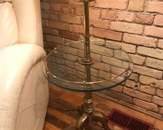 $75.00 Stiefel lamp table.  Very heavy with original Stiefel shade  
