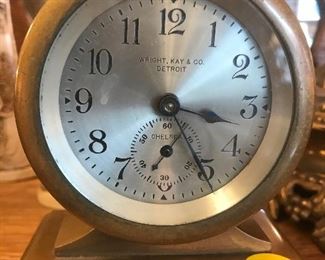 $125.00 Chelsea Brass clock.  Made for Wright Kay Jewelers, Detroit.  Works.  