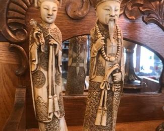 $65.00 Pair of Chinese resin figures 