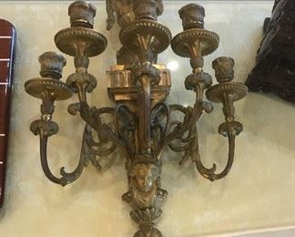 $85.00 French style cast metal wall sconce 