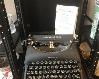  $65.00 Remington  Deluxe model 5  typewriter with carrying case and manual.  Works. 