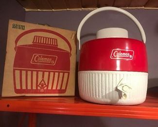$25.00 Vintage Coleman red cooler jug in with original box  