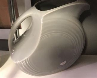 $35.00 Fiestaware disk pitcher grey  