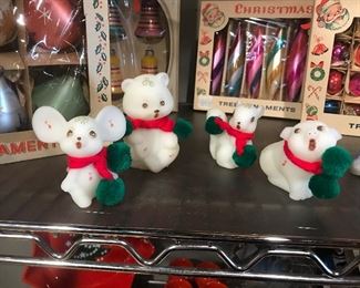 $15 each Fenton signed miniature Christmas animals
