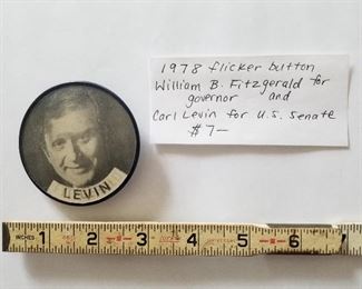 $7.00 Fitzgerald and Levin political flicker button 
