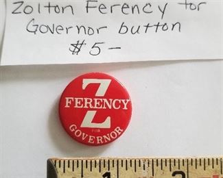 $5.00 Zoltan Ference political button  