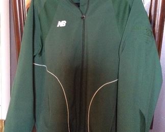 $20.00  New Balance green jacket.  Large.  McLaren/Ingram Special Olympics Insignia  on sleeve  