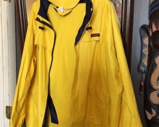 $40.00  Sterns Dry Wear jacket and overalls.  Size Extra Large.  Very good condition.  Ready for boating weather?  