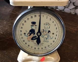 $25.00  Jay Bee Scale with cat lithographs.  50 pound max.  So cute.  Works.  Good condition.  