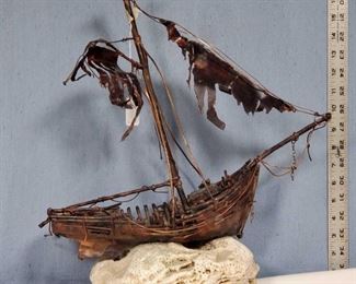 Art Copper Shipwreck Statue