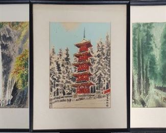 Art Woodblock Prints Set