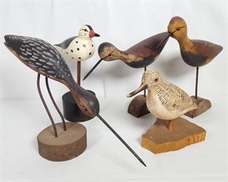 Arts Wood Folk Art Bird Decoys