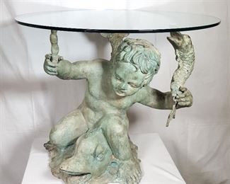 Artz Bronze Cherub Base Table
