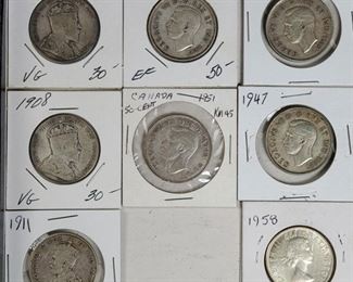 Coins Canada Silver Half Dollars