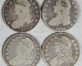 Coins Silver Capped Bust Half Dollars