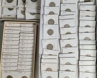 Coins Nickels Liberty Head Silver War Jefferson