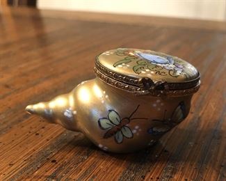 Limoges snail shell box