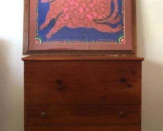 Antique Blanket Chest, Painting by Raymundo Gonzalez