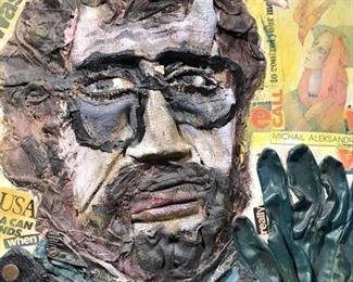 Signed Konstantin BOKOV Found Art Collage