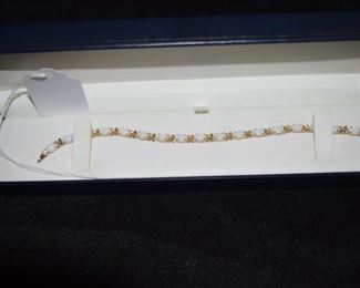 14 K Gold Opal Bracelet