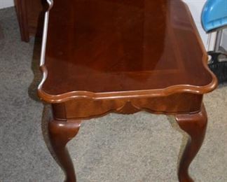 Cherry End Tables 26" X 21" X 21" Tall. We have four identical. 