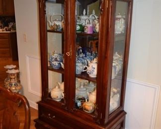 Cherry Carved Wood Hutch