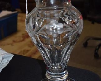 Gorham Diamond Cut Lead Crystal Vase